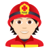 🧑🏻‍🚒 firefighter: light skin tone display on JoyPixels